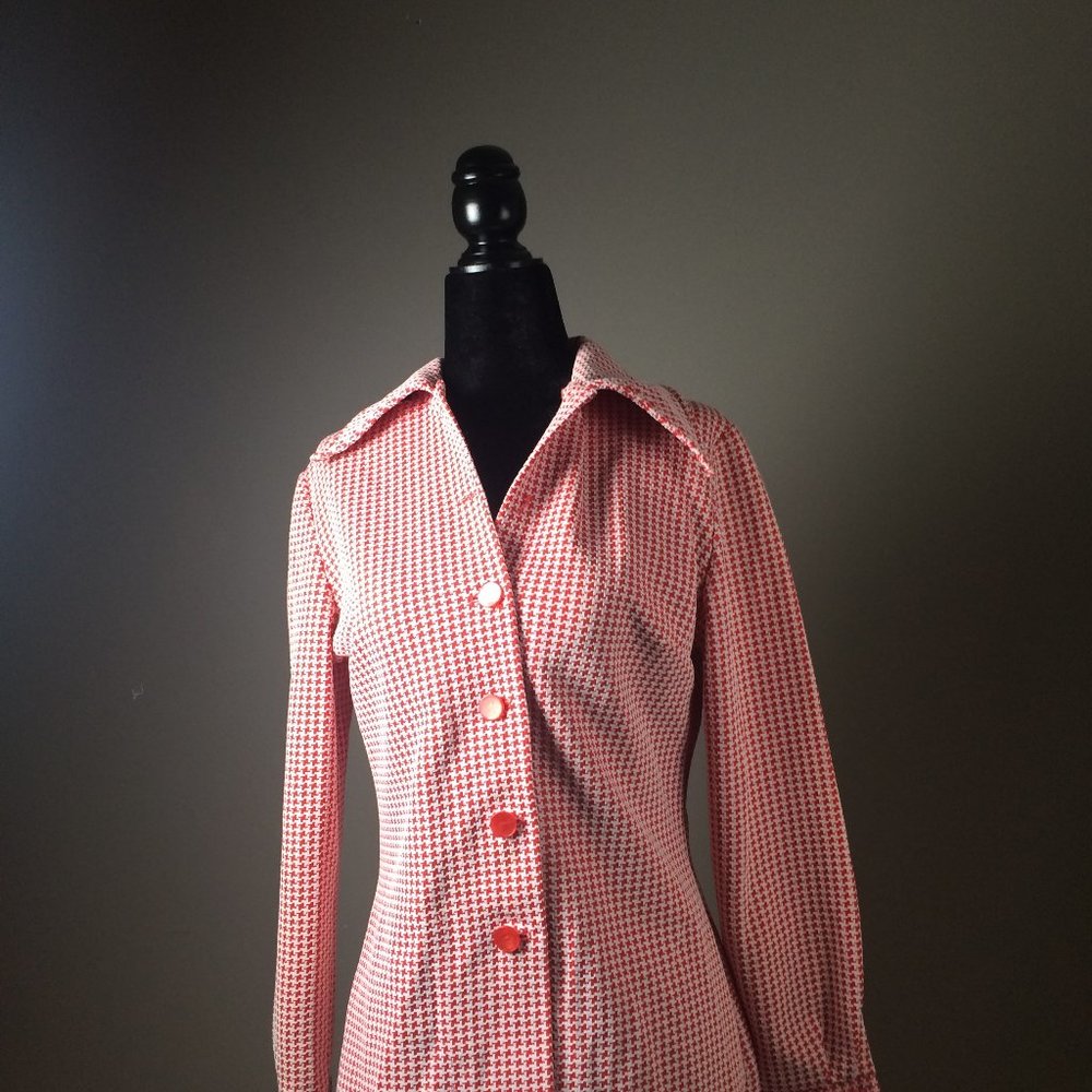 Vintage red and white vest
